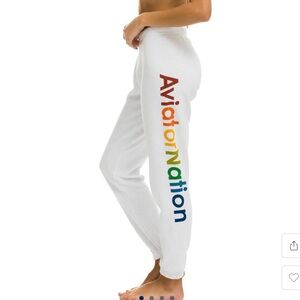 Aviator Nation White Sweatpants